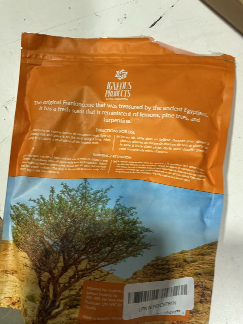 Condition photo showing New/Like New for frankincense resin incense by igneous products - 2025 harvested high grade frankincense incense (1 lb / 453.6g) of somalia - ???? ????? ?????? | church incense | luban | incienso de iglesia 16 oz (453.6 g)