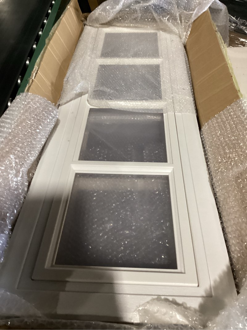 Condition photo showing Good Condition for nuanchu 2 pcs 42 x 14.7 inch garage door windows vinyl windows with uv resistant glass garage door inserts(style 2)