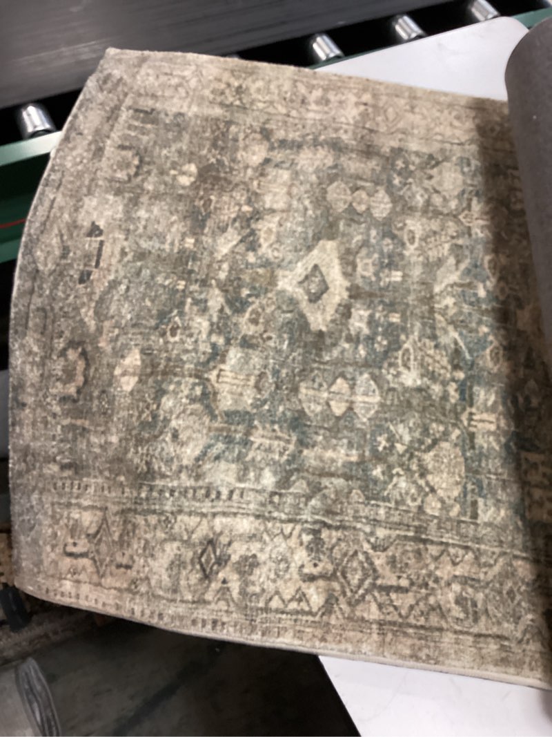 Condition photo showing As Is for Loloi Margot Collection MAT-04 Antique/Sage 2'-6" x 11'-6" Runner Rug feat. CloudPile, No-Shed Easy Clean Large Patterned Area Rug for Living Room, Bedroom, Dining Area Antique / Green 2'6" x 11'6" (Rectangular)