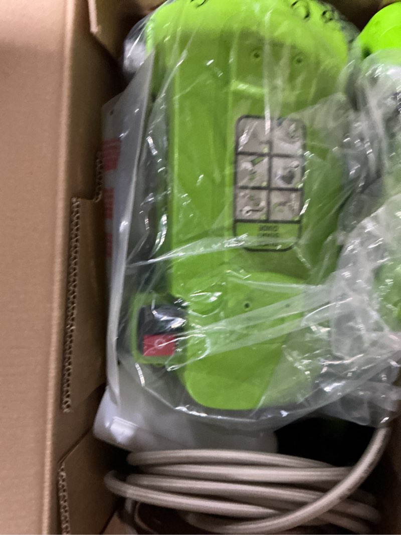 Condition photo showing New/Like New for greenworks 1800-psi 1.2-gpm cold water electric pressure washer with 2 spray tips