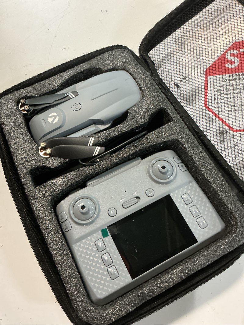 Condition photo showing Good Condition for vivitar skytrek gps foldable video drone with 1080p hd camera, 2.8” live video controller, brushless motors, auto return, and travel carry case, drone for beginners, aerial photography, and outdoor