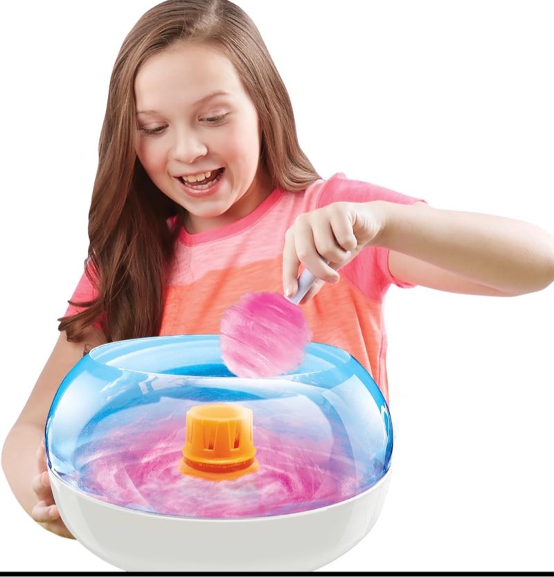 cra-z-art cotton candy maker, diy homemade real cotton candy machine for kids, comes with paper cones, and measuring spoons