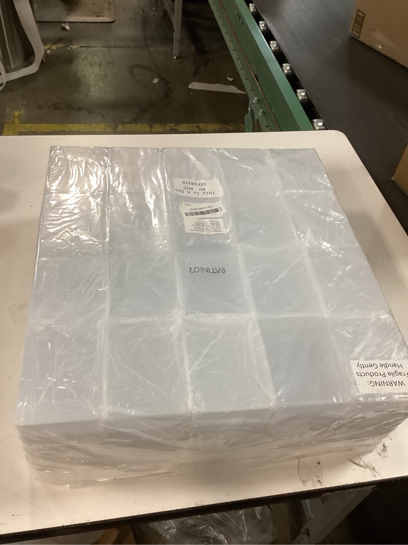 Condition photo showing New/Like New for SATINIOR 100 Pcs Clear Plastic Beads Storage Containers Box Small Clear Boxes with Hinged Lid Plastic Case Mini Square Arts Crafts Storage Organizers for Small Items(4.45 x 3.3 x 1.14 Inch)