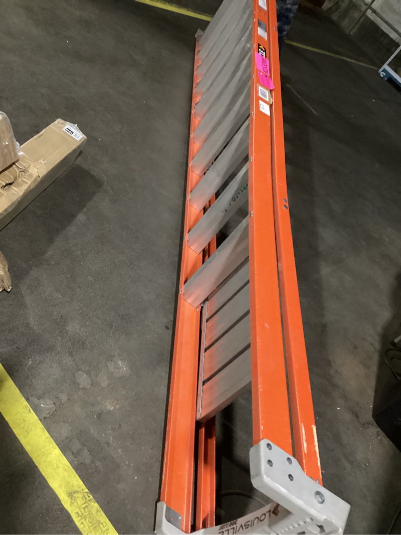 Condition photo showing Good Condition for Louisville Ladder 10-Foot Fiberglass Pro Platform Ladder with Extended Rail, 300-Pound Capacity, Type IA, FXP1710 10 feet