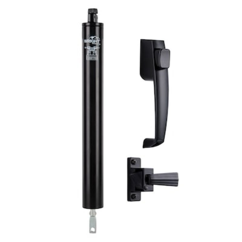 wright products 10.5-in latch kit adjustable black aluminum hold open screen/storm door
