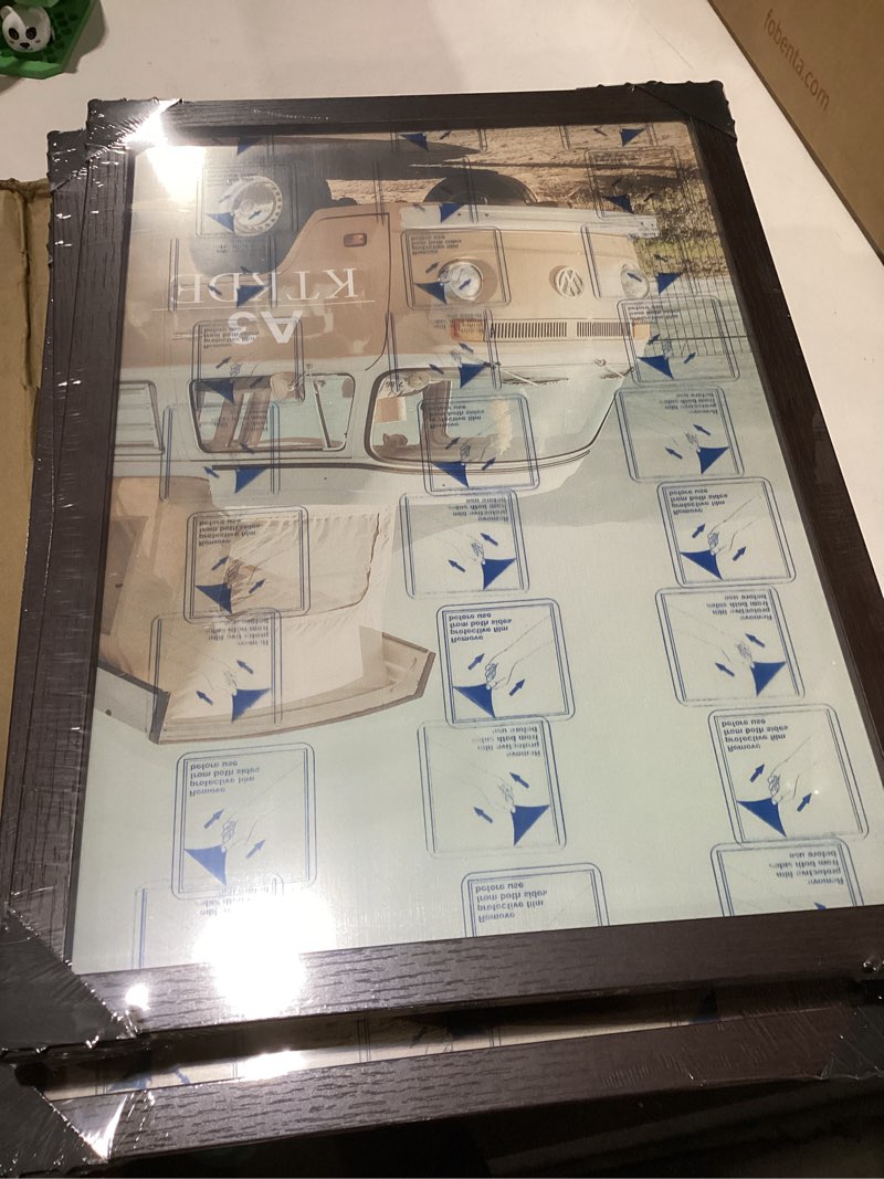 Condition photo showing New/Like New for ktkde a3 poster frame walnut woodgrain picture frame-11.7x16.5in set of 3- photo frame,certificate frame with plexiglass for wall mount or table top display walnut a3-3pack