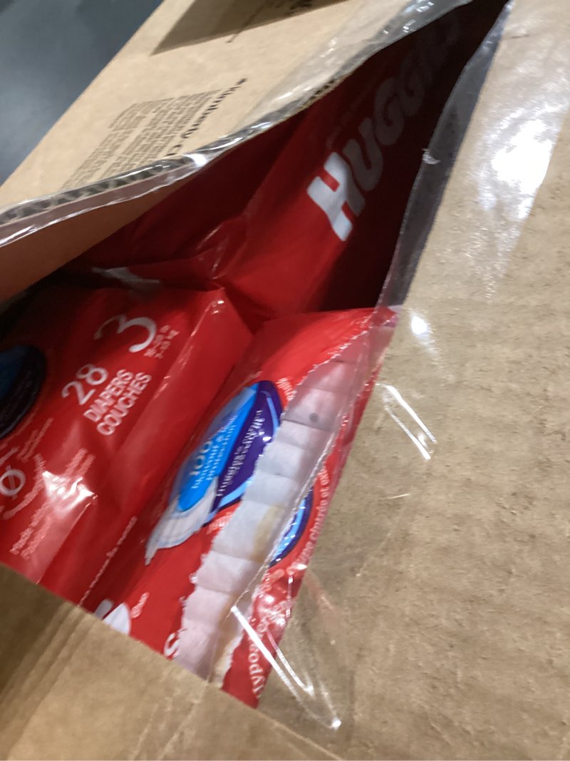 Condition photo showing Good Condition for Huggies Size 3 Diapers, Little Snugglers Baby Diapers, Size 3 (16-28 lbs), 168 Count (6 Packs of 28), Packaging May Vary Size 3 168