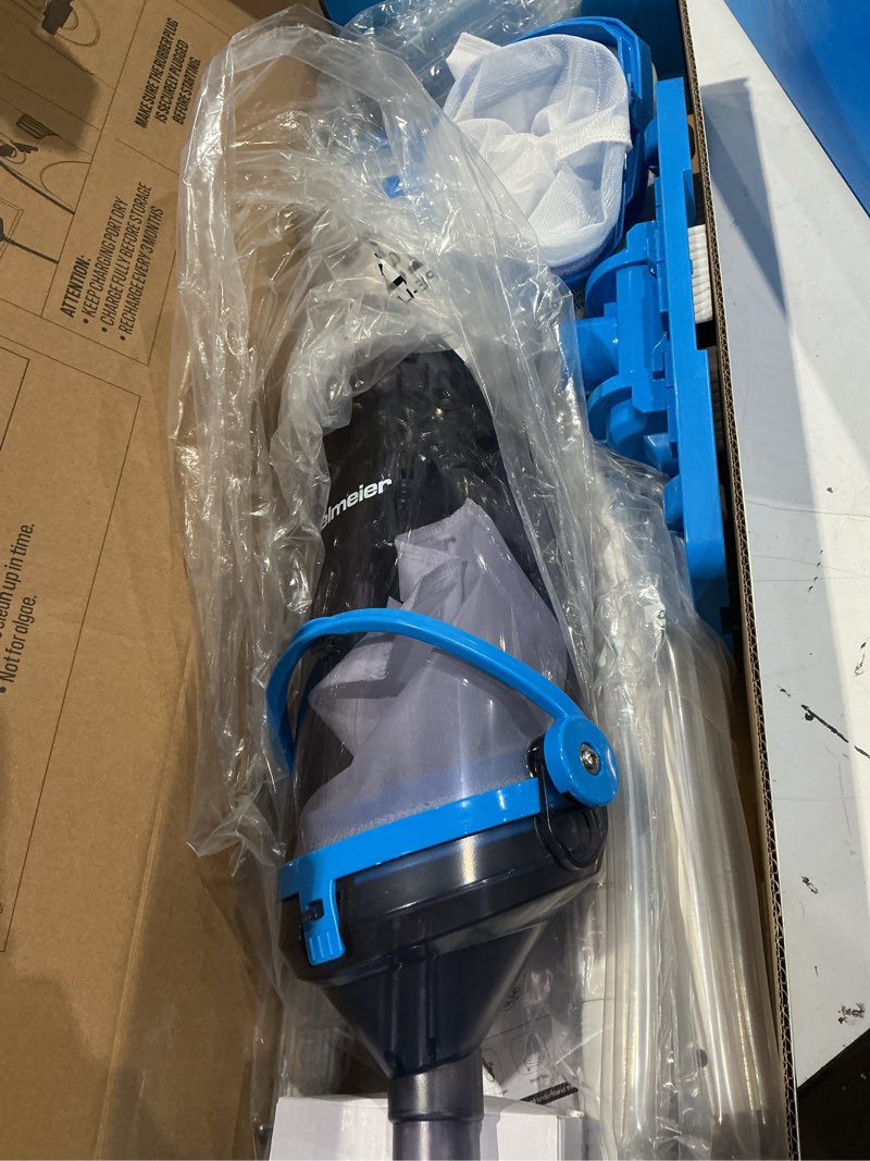 Condition photo showing Good Condition for bielmeier handheld pool vacuum with telescopic pole, updated swimming pool cleaner 19 gpm powerful suction, cordless pool vacuum for cleaning above ground pools, inground pools, spas, hot tubs
