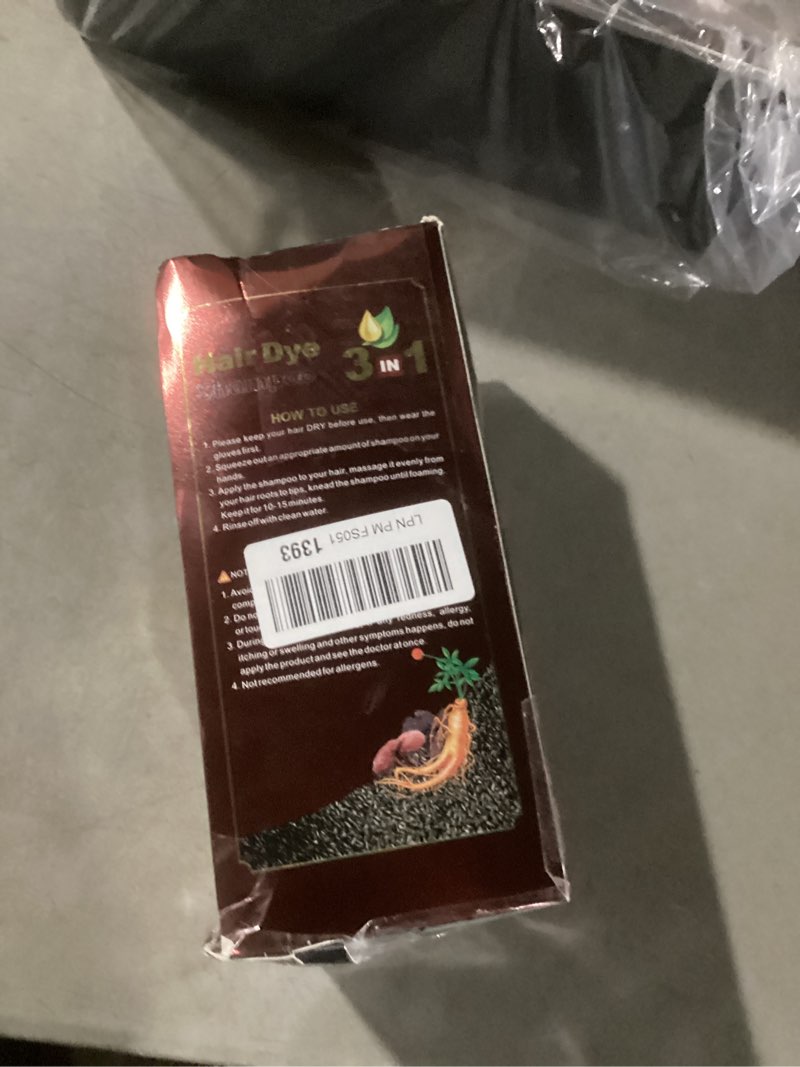 Condition photo showing New/Like New for instant chestnut brown hair dye shampoo for gray hair 3 in 1, natural hair color shampoo for women men, brown hair dye, long- lasting hair dye 16.9 fl oz (chestnut brown)