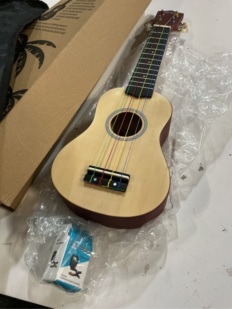 Condition photo showing Good Condition for everjoys soprano ukulele beginner pack-21 inch w/rainbow string free online lesson gig bag digital tuner pick all in one kit 21 inch rainbow string