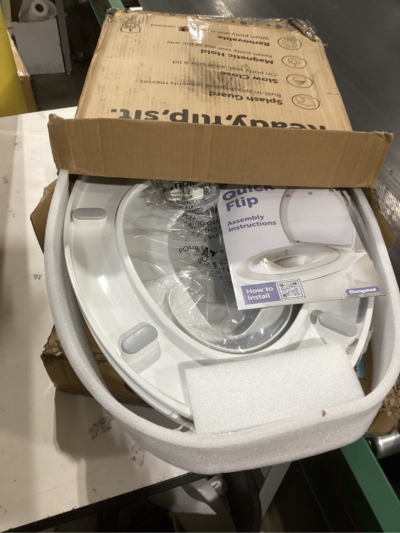Condition photo showing Good Condition for quick flip toilet seat with built-in potty & splash guard for toddler training, slow close - jool baby (elongated)