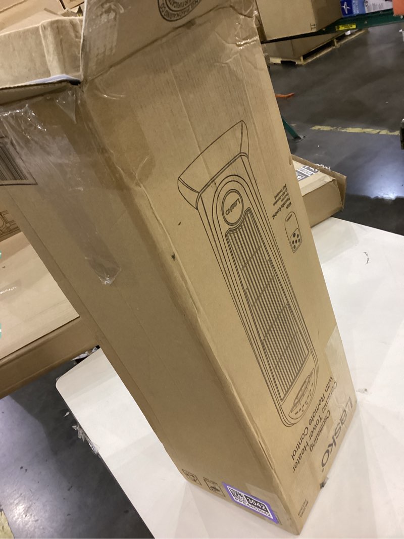 Oscillating ceramic tower heater with remote control