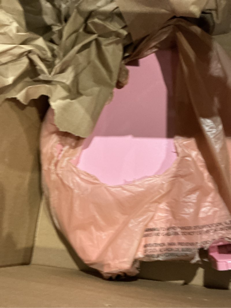 Condition photo showing As Is for hard wood standard round toilet seat tea rose pink