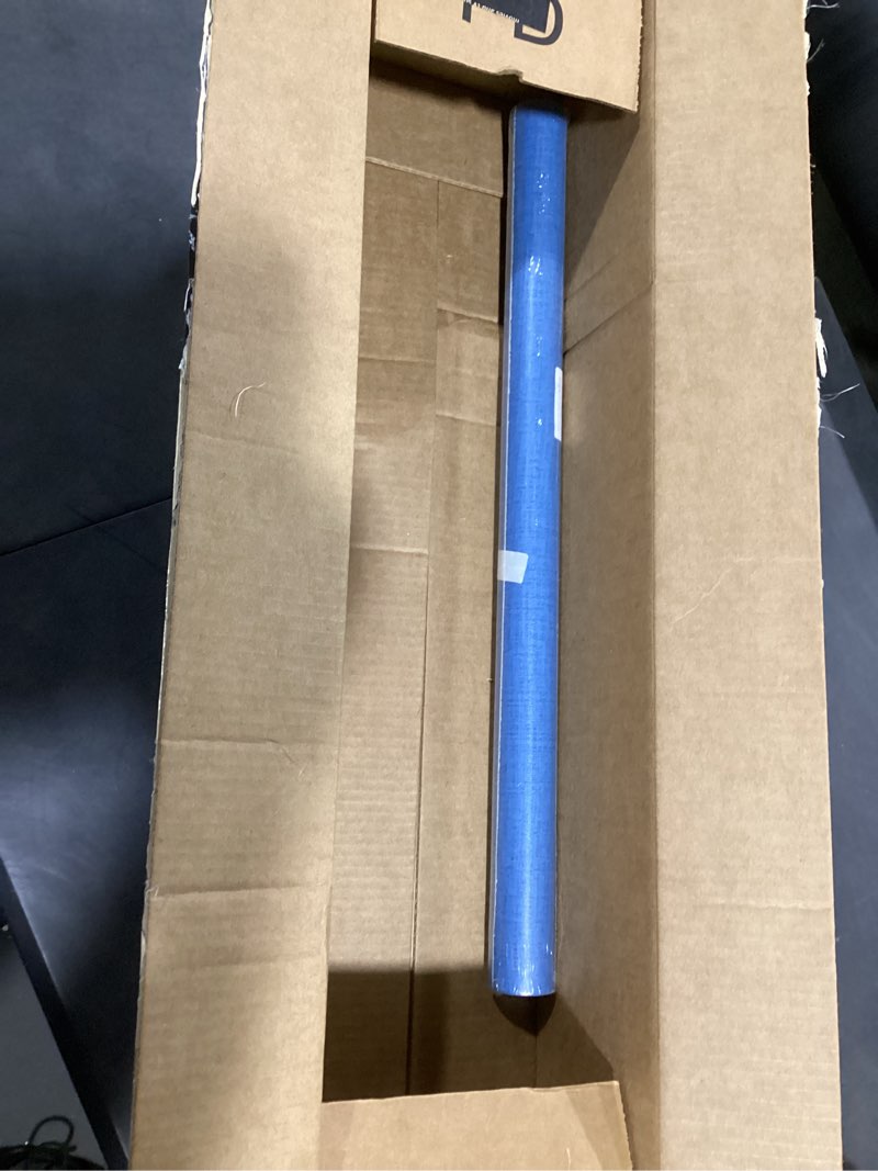 Condition photo showing Good Condition for yancorp 24"x120" textured fabric navy blue faux grasscloth peel and stick wallpaper self-adhesive linen removable wall paper cabinets counter top liners navy blue 24" x 120"