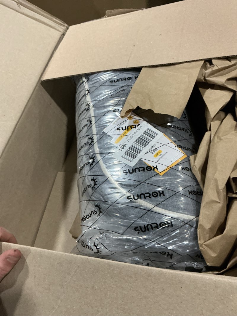Condition photo showing Good Condition for SUNROX LokGrip Non Slip Gel Memory Foam Chair Cushions for Tailbone Pain Relief, Tufted Stain Resistant Thicken Durable Seat Pad Cushion for Kitchen Dining Office 17"x16" Set of 4, Heather Charcoal Heather Charcoal/ Cream Piping 17x16 Inch (Pack of 4)