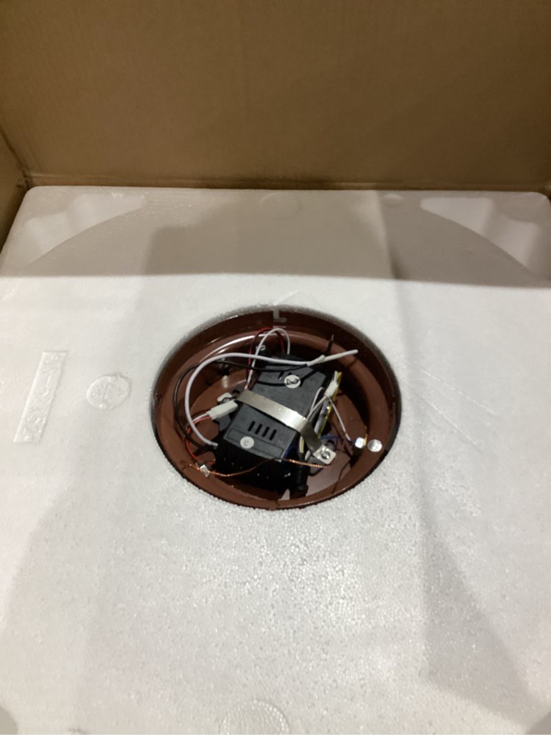 Condition photo showing As Is for VOLISUN 13 inch Small Ceiling Fans with Lights and Remote, Low Profile Ceiling Fans with Light, 3000K-6500K Dimmable LED Ceiling Light Flush Mount, Bladeless Fandelier Ceiling Fan (White) White 13 INCH