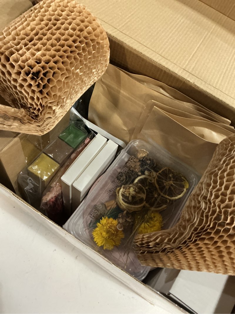 Condition photo showing New/Like New for PuliKit 85-Piece Candle Making Kit for Adults – DIY Soy Wax Candle Kit with Essential Oils, Dried Fl