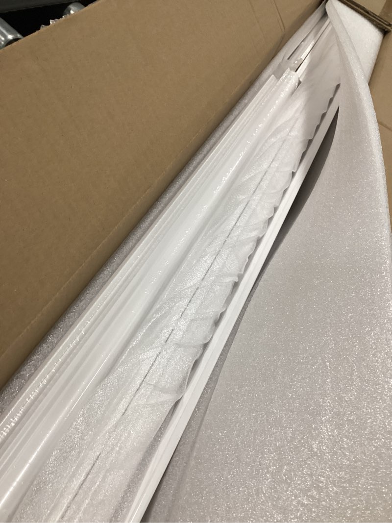 Condition photo showing Good Condition for Art3d Pre-Cut Wall Molding Set of 6 pcs, Ready-to-Assemble Wainscoting Panels for Interior Wall Décor Living Room Bedroom Accent Wall - Installed with Glue, 3 Top 3 Bottom White: Style 2