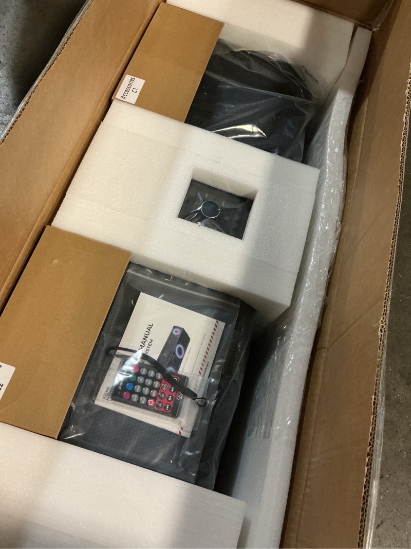 Condition photo showing New/Like New for kemimoto midnight 90 golf cart stereo system, 800w max power all-in-one sound system, waterproof sound bar with subwoofer, bt 5.3, outdoor golf speakers with rgb lights, compatible with club car ezgo