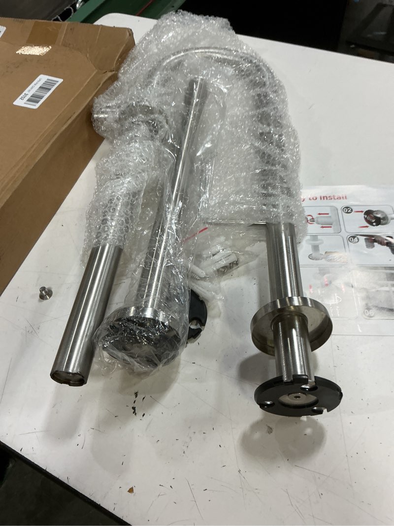 Condition photo showing Good Condition for 23.4 in. anti-slip support rail with stabilizing leg, stainless knurled safety handrails in satin nickel for bathroom