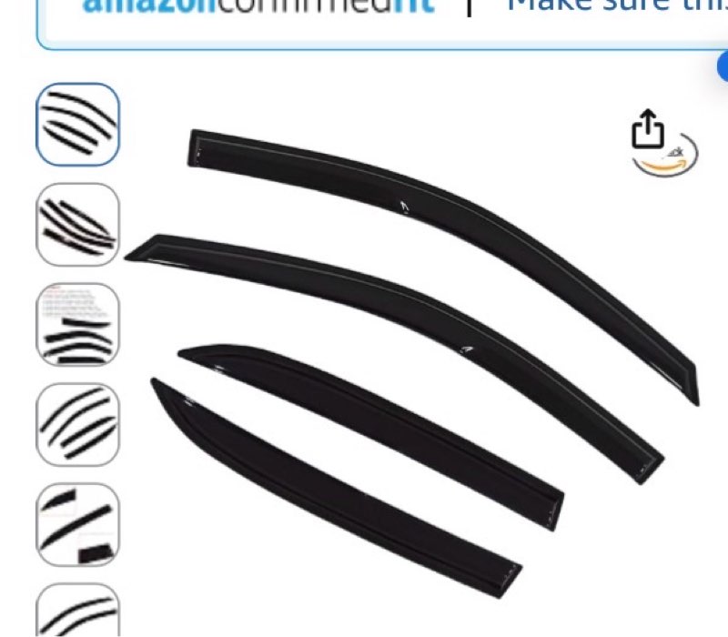Window Visors Rain Guards Deflectors - 4-Pack Side Window Deflector Vent Shade for Car Windows Tape-On Outside Mount Acrylic Sun Rain Guard Replacement for Accord 4-Door Sedan 2003-2007