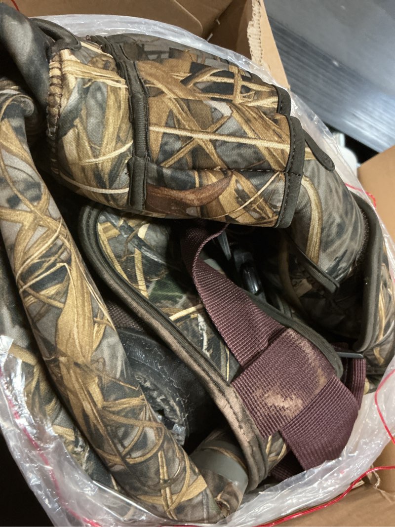 Condition photo showing As Is for HISEA Hunting Waders with 1400G Insulated Boots, 5.5mm Neoprene Chest Wader for Men, Waterproof Camo Bootfoot Fishing Waders Next Camo Evo M10/W12