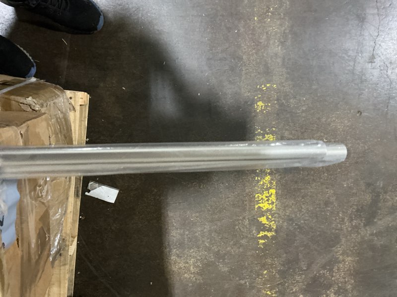 Condition photo showing As Is for urbanest 1-inch diameter steel ball adjustable single drapery curtain rod, 48-inch to 84-inch, brushed steel 48"-84" brushed steel
