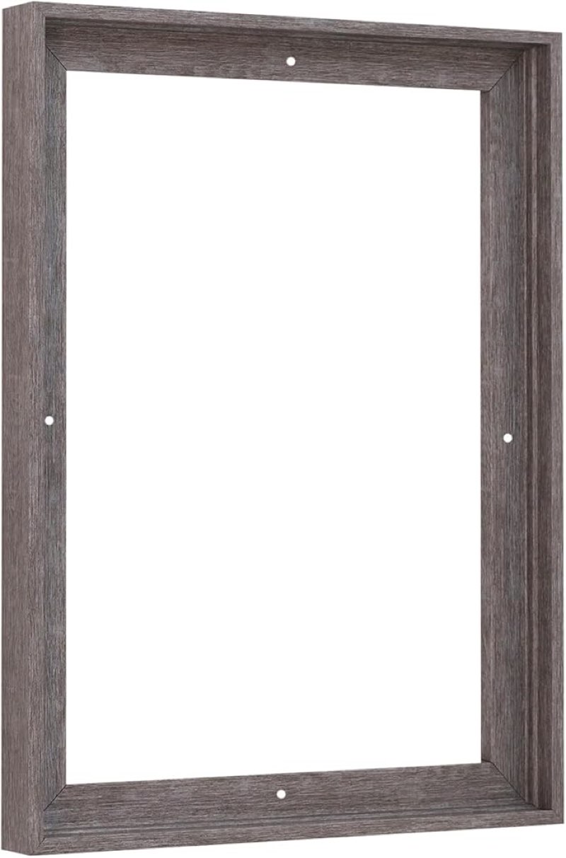 Pixy Canvas Floater Frame 16x24 for 0.75 inch Deep Canvas Paintings/Canvas Prints/Wood Canvas Panels/Wall Art/Wall Decor/Home Decor/Artwork, (Scratched Gold & Cream, 16 x 24 inch, Portrait)