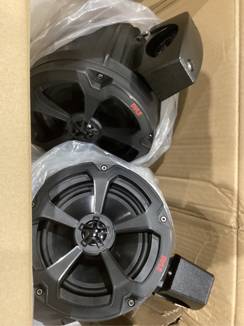 Condition photo showing Good Condition for pyle water-resistant marine off road speakers - utv compact powersport vehicle passive speaker system 1200 watt peak, compact, high-powered output non-rgb