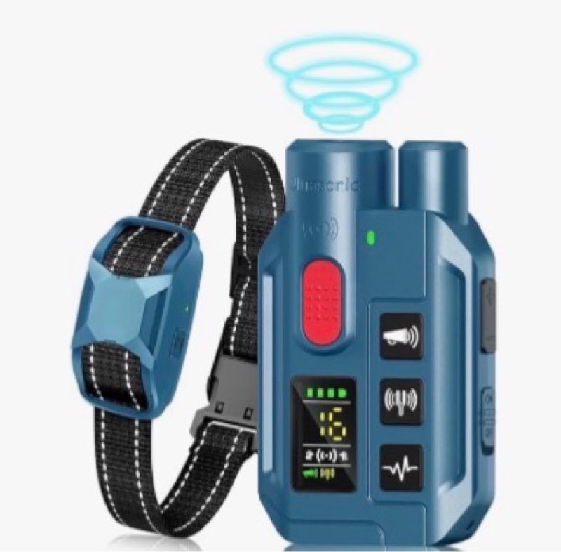 dog shock collar with remote control,2000ft range dog training collar with 4 training modes,ip67 waterproof dog bark collar for small medium and large dogs(8-150lbs) (blue)