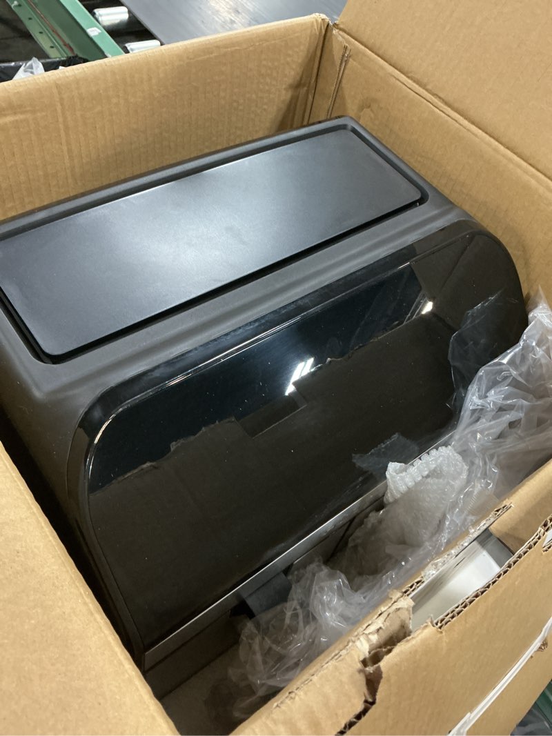 Condition photo showing As Is for gourmia 10-qt. dual basket digital air fryer with smart finish and match cook black stainless steel