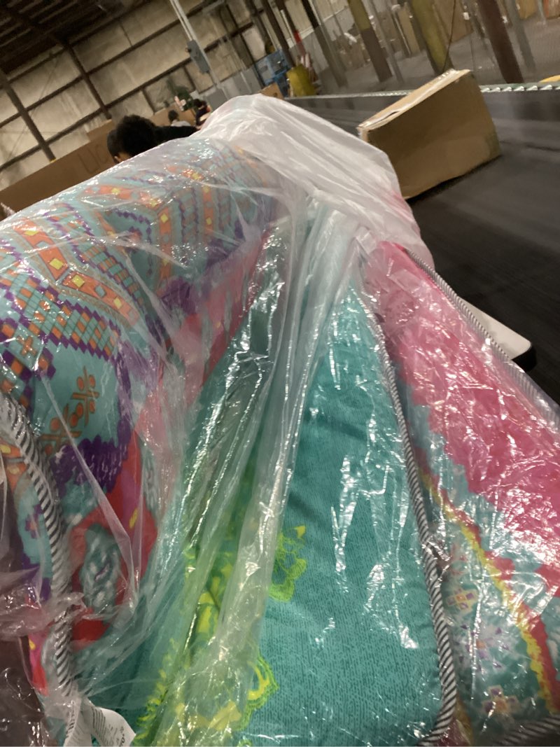 Condition photo showing As Is for MAXYOYO Floral Printed Futon Mattress, Padded Japanese Floor Mattress Quilted Bed Mattress Topper, Extra Thick Folding Sleeping Pad Breathable Floor Lounger Guest Bed for Camping Couch, Full Size similar to picture 