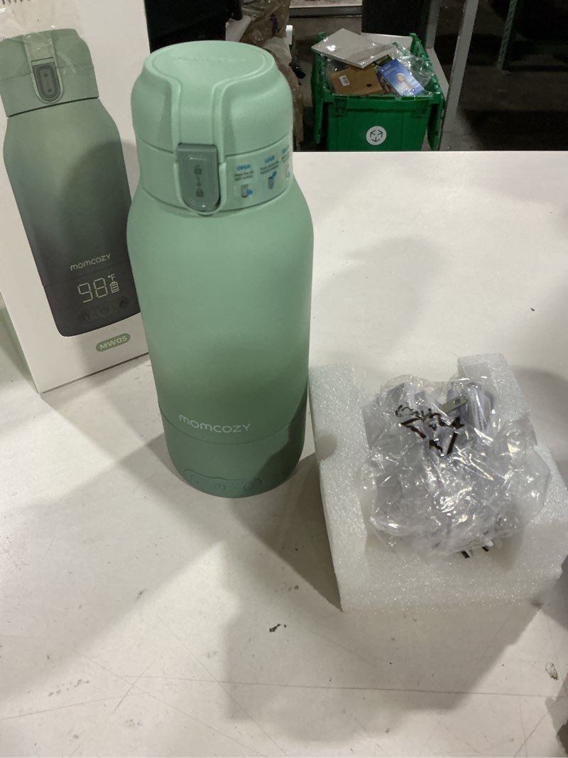 Condition photo showing Good Condition for momcozy portable bottle warmer for travel – dual heating modes for breast milk & water, portable milk warmer with fast heating & long battery life, 17 ounces large capacity to meet your all-day needs gradual change of green