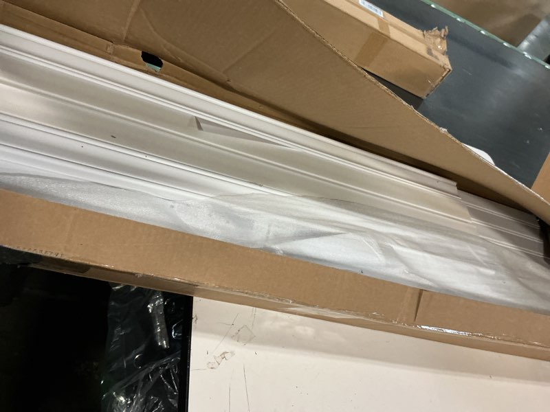 Condition photo showing Good Condition for Premade Board-and-Batten Wainscoting Kit - Ready to Assemble Cover 118" x 39.4", Paintable Panel Molding Trim Slats for Accent Wall