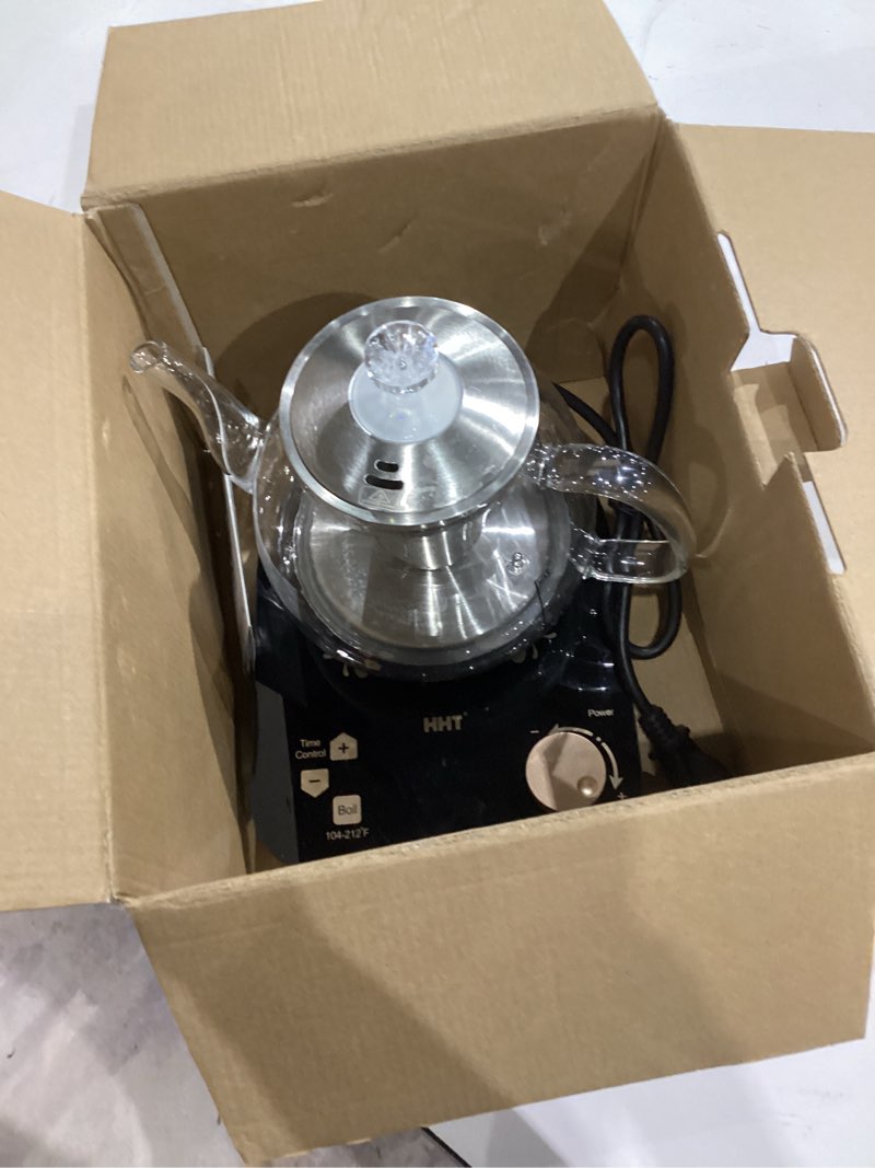 Condition photo showing Good Condition for hht electric tea maker with infuser, ±1? precise temperature control, glass electric kettle for herbal,flowers,fruit tea and loose leaf,bpa-free,auto shut-off,brewing program,keep warm,0.8l/27oz grey