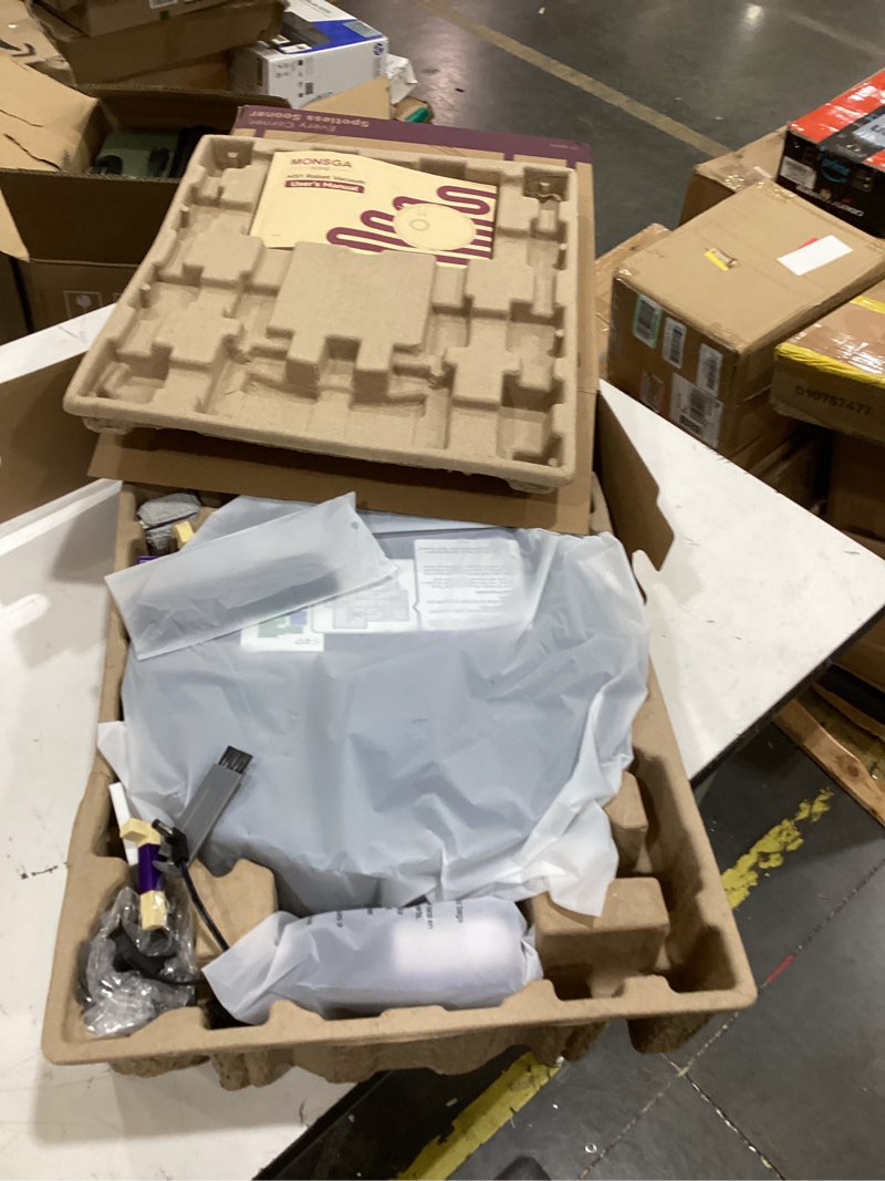 Condition photo showing Good Condition for monsga robot vacuum and mop combo, 7000pa robotic vacuum with lidar navigation, 180mins runtime, tangle-free robot mop, 5 editable maps, app/remote/voice control, ideal for hard floors and carpets black