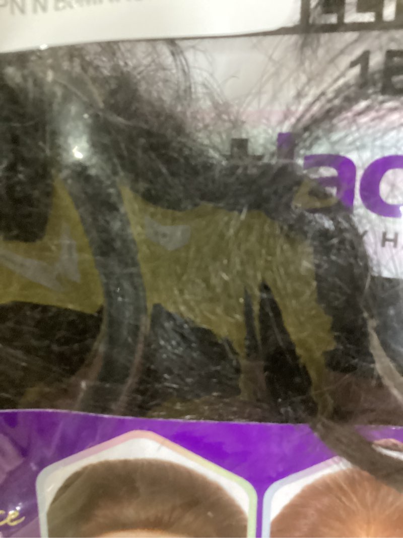 Condition photo showing Good Condition for sensationnel what lace 13x6 wigs - glenna lacefrontal hand tied glueless synthetic with natural density preplucked hairline (1b offblack)