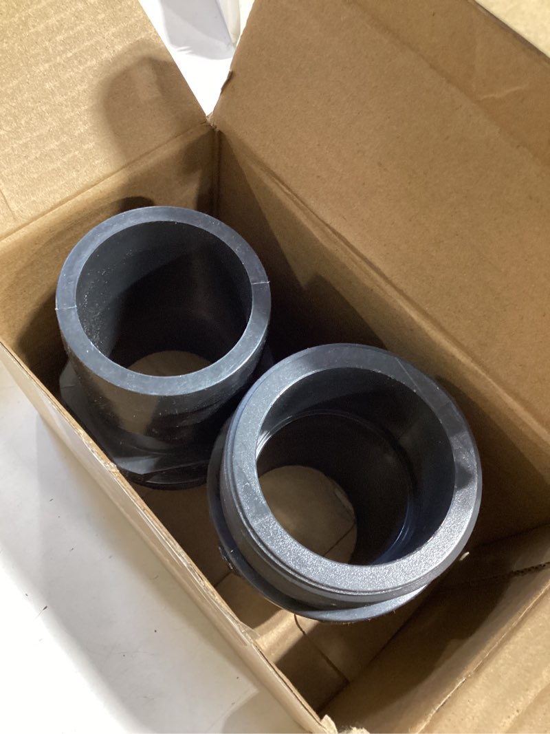 Condition photo showing Good Condition for 2 pieces pool pvc fitting tube fitting adapter barbed hose fittings barbed x npt male for industrial tube portable water garden kitchen hose swimming pool pump(2",black,2 pcs) 2 inch black 2