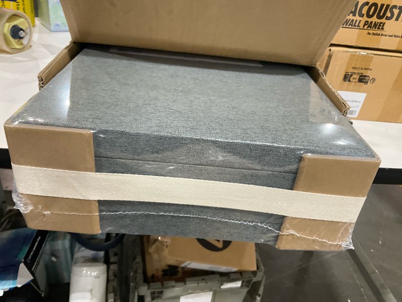 Condition photo showing Good Condition for Art3dwallpanels 4 PCS Acoustic Panels, 24''x12'' Fabric Soundproof Wall Panels, Easy-Hook Mounting Sound Absorbing Panels for Studios, Office, Home Theater,Dark Grey 4 Pack Dark Grey