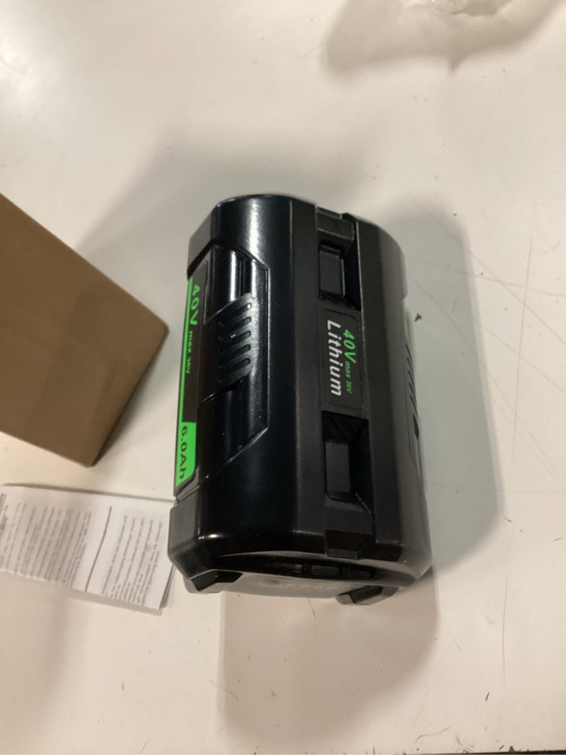Condition photo showing As Is for lumsing 1 pack 6.0ah replacement for ryobi 40v battery, compatible with ryobi 40v lithium battery op4