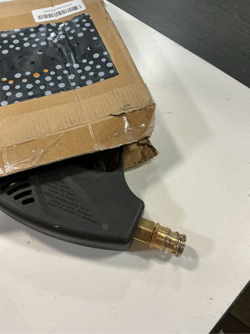 Condition photo showing Good Condition for stubby pressure washer gun with 360° swivel, 5000 psi short power washer gun, 3/8" quick connect & m22-14 fitting, pressure washer spray gun for foam cannon, car washing & detailing short gun
