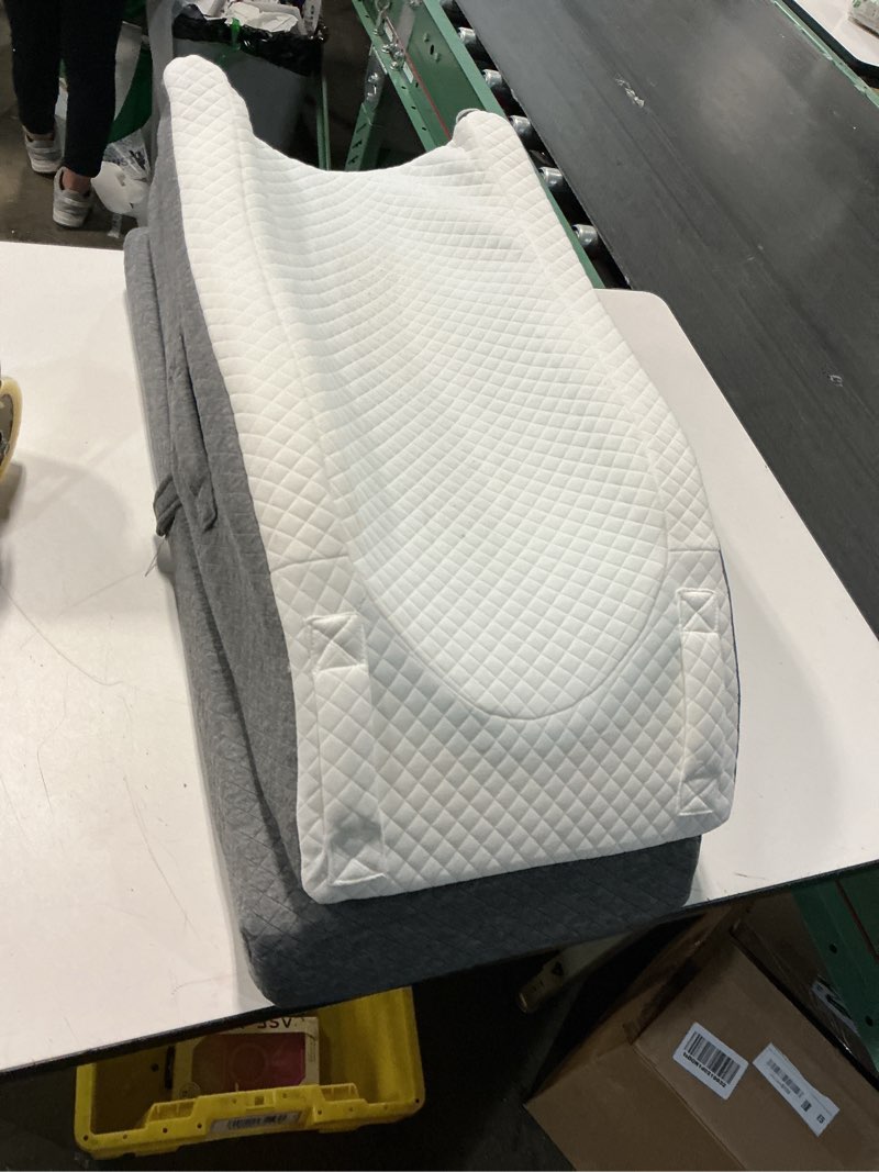 Condition photo showing Good Condition for tranquilrelax elevation pillows for leg after surgery, memory foam adjustable leg wedge pillow for injury or rest, ankle pillow for sleeping blood circulation grey
