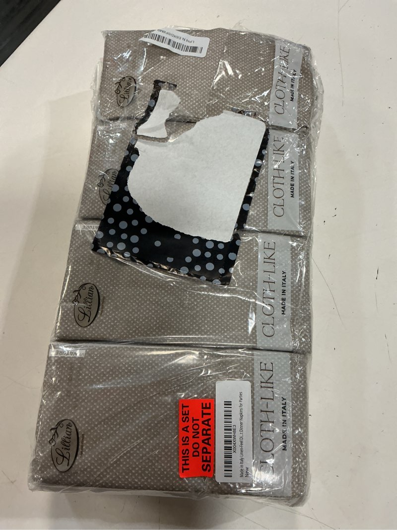 Condition photo showing New/Like New for made in italy linen-feel disposable guest towels - premium airlaid cloth-like bathroom napkins, soft