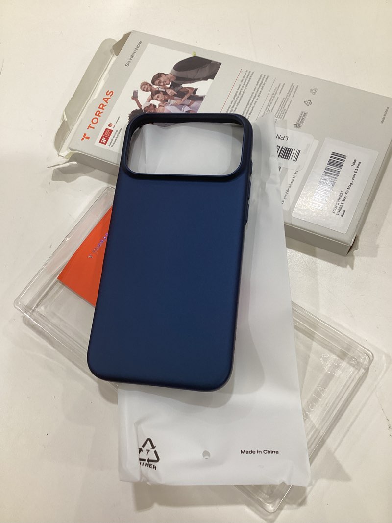 Condition photo showing New/Like New for torras magnetic slim-fit for iphone 17 pro max case, ultra-thin 17 promax phone case compatible with magsafe, light anti-scratch matte hard pc bayer 6.9 inch originfit, deep blue 2-blue for iphone 17 pro max 6.9 inch