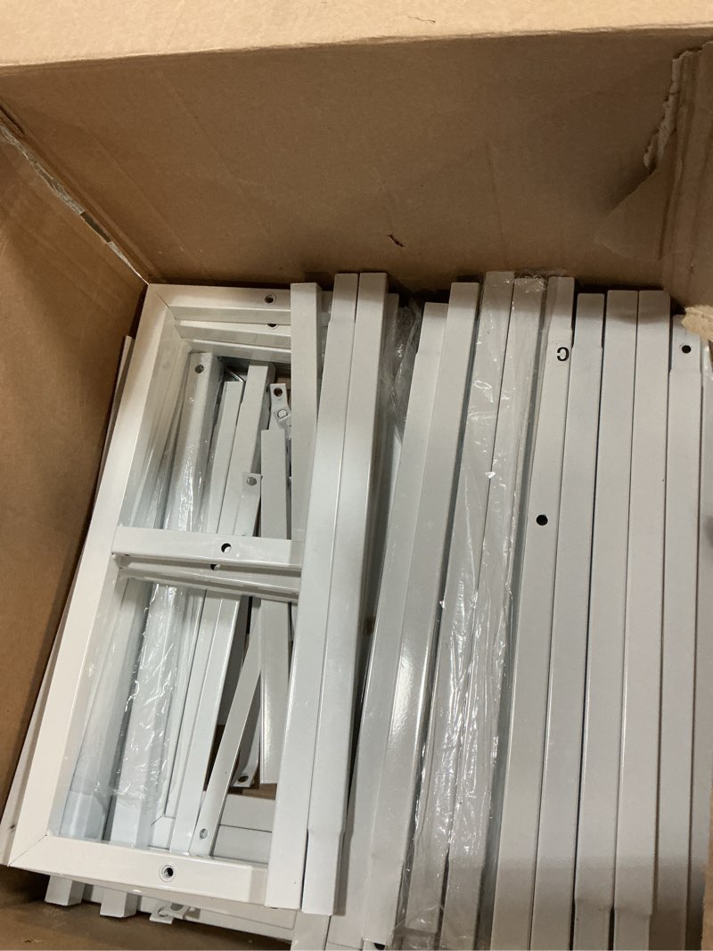 Condition photo showing As Is for 8.2FT Adjustable Backdrop Stand Kit - Square Wedding Arch & Balloon Arch for Photo Booth Background, Baby Shower, Birthday Party Decorations (Portable Frame) (White, 8.2X 8 FT) White 8.2x 8 FT