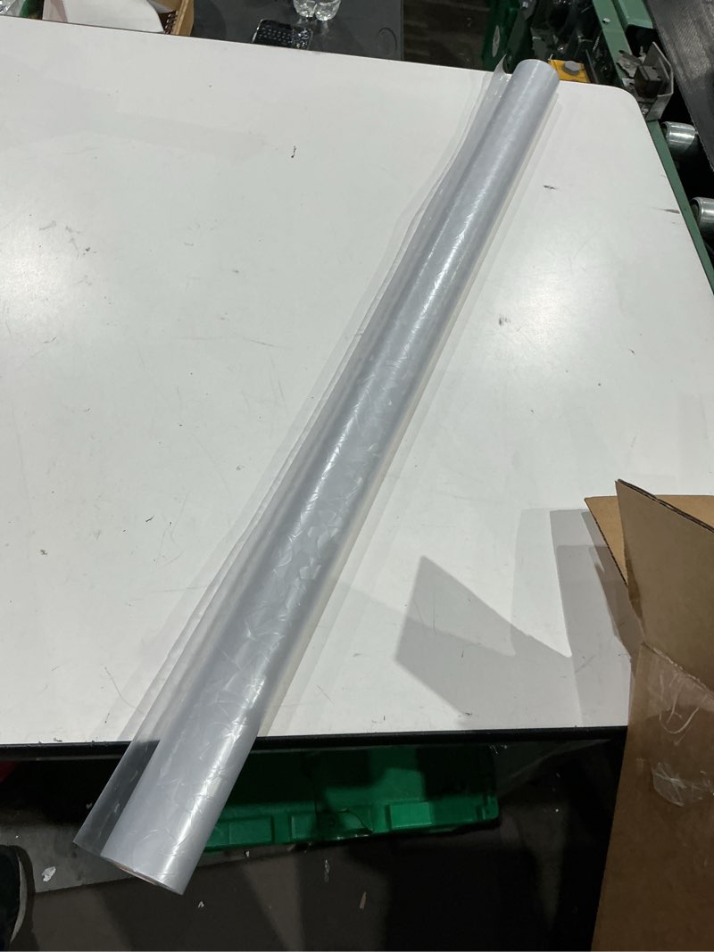 Condition photo showing New/Like New for rabbitgoo window privacy film rainbow film decorative window sticker, 3d static stained glass cling tint for home heat control non-adhesive, 35.4 x 118.1 inches 35.4" x 118.1" clear