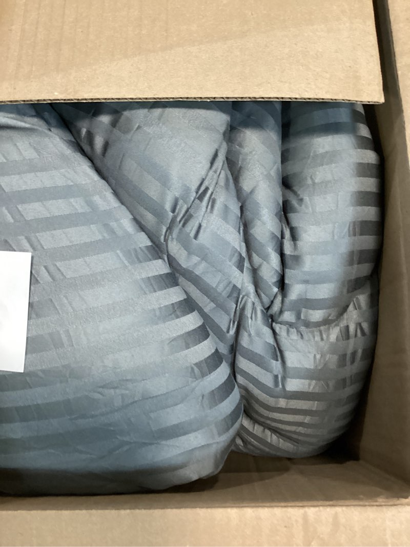 Condition photo showing As Is for bedlore queen mattress topper, thick pillow top pad for back pain relief, cooling soft mattress cover with deep pockets 6-18 inch gray queen