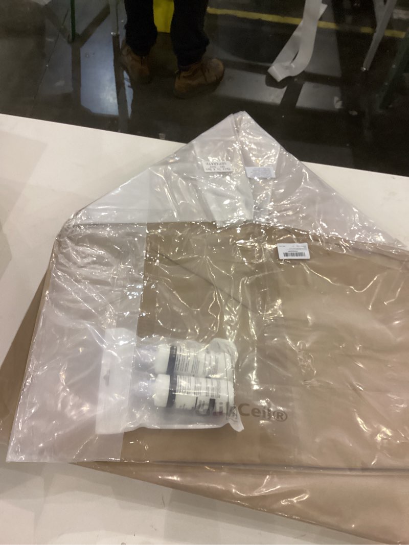 Condition photo showing New/Like New for GlikCeil 2 Sheets Gingerbread House Cardboard with 2 Pcs 4oz White Puffy Paint 27" DIY Painting Craft Large Christmas Gingerbread Decorative Cardboard for Christmas Holiday Arts Decor