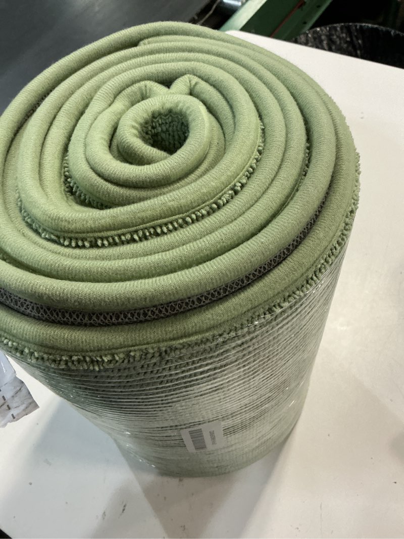 Condition photo showing Good Condition for olanly thick memory foam bath mat rug 70x24, extra soft absorbent bathroom rug, quick dry bath mats, non-slip, machine washable carpet for bathroom, tub and shower, home decor accessories, sage green sage green rectangular 70" x 24"