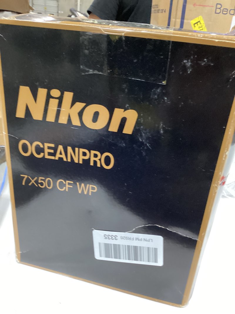 Condition photo showing New/Like New for nikon oceanpro 7x50 waterproof marine binoculars - bright multi-coated porro prism optics, high light transmission, long eye relief, waterproof fogproof binocular for boating & sailing (7440)